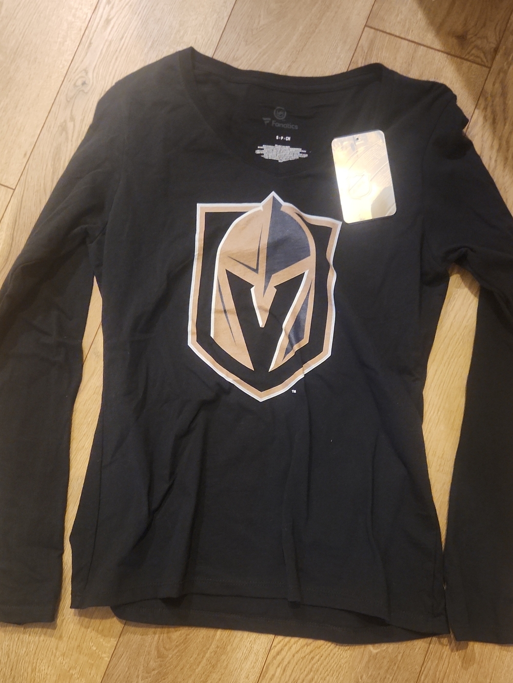 NWT Fanatics Womans Black Long-Sleeve Vegas Golden Knights